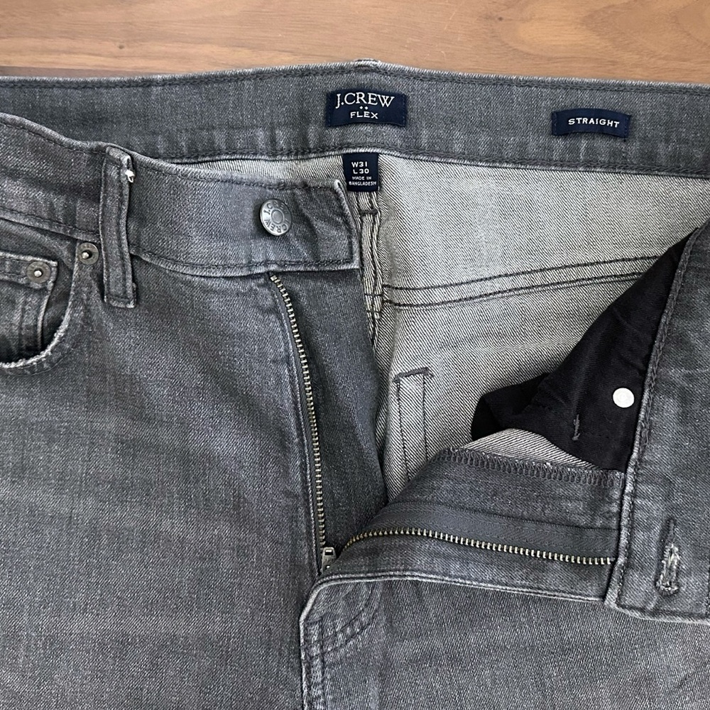 J. Crew Gray Straight Jeans 31x30 with Classic Fit